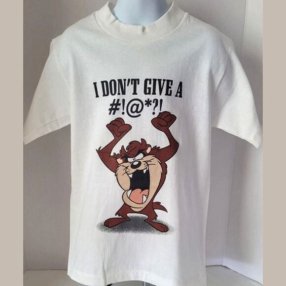 New Without Tags Boys Taz Tasmanian Devil Graphic Tee Kids Small - White Cartoon - Picture 4 of 9